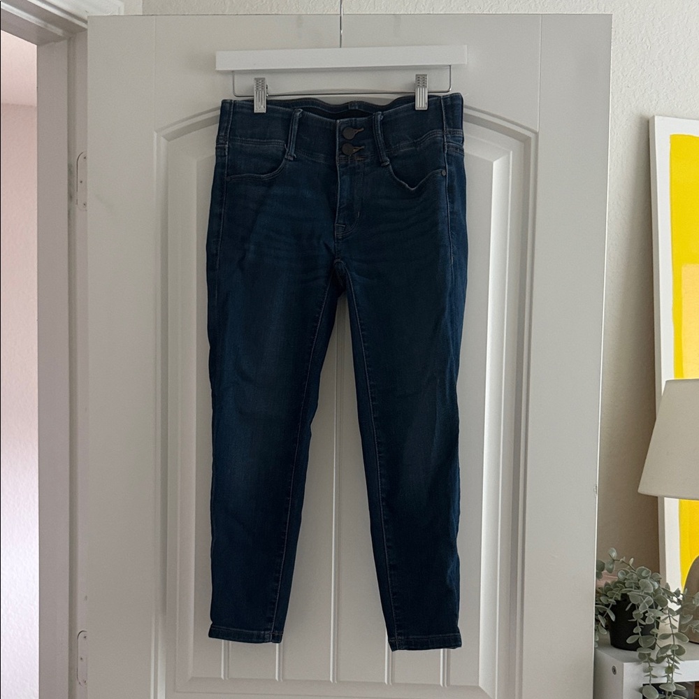 Dark Blue Women's Mid-Rise Skinny Jeans